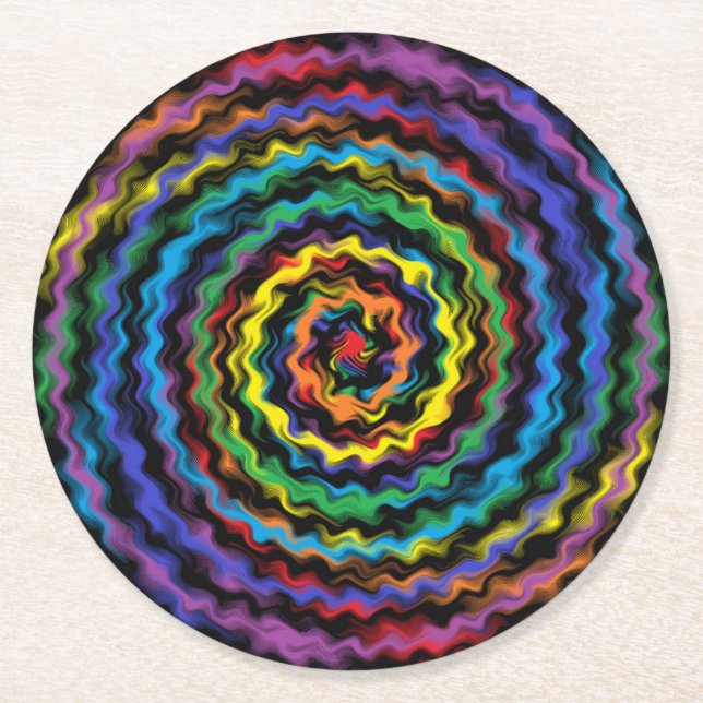 A Colorful Detonation Round Paper Coaster (Front)