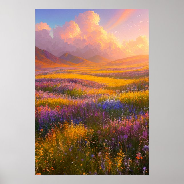 A Colorful Dreamland at Sunset Poster (Front)