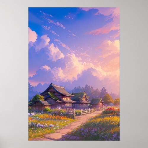 A Colorful Escape to the Countryside Poster