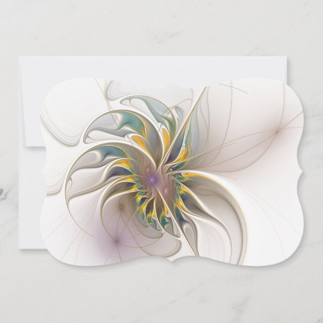 A colorful fractal ornament. Abstract Flower art (Front)
