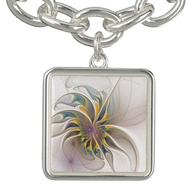A colorful fractal ornament. Abstract Flower art Bracelet (Design)