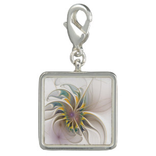 A colorful fractal ornament. Abstract Flower art Charm