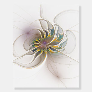 A colorful fractal ornament. Abstract Flower art Foam Board