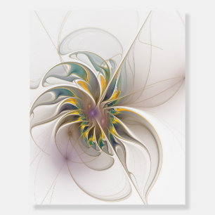 A colorful fractal ornament. Abstract Flower art Foam Board