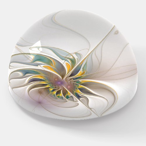 A colorful fractal ornament Abstract Flower art  Paperweight