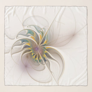 A colorful fractal ornament. Abstract Flower art Scarf
