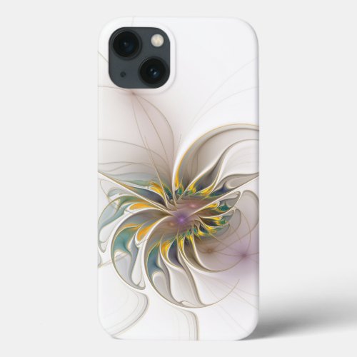 A colorful fractal ornament Abstract Flower iPhone 13 Case