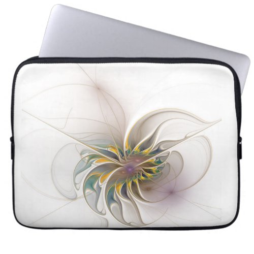 A colorful fractal ornament Abstract Flower Laptop Sleeve