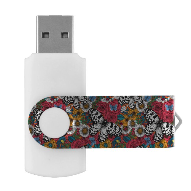 A colorful garden flash drive (Opened)