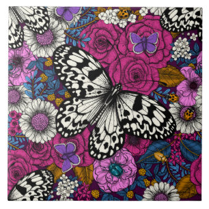 A colorful garden II Ceramic Tile