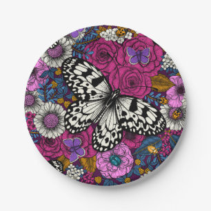 A colorful garden II Paper Plates