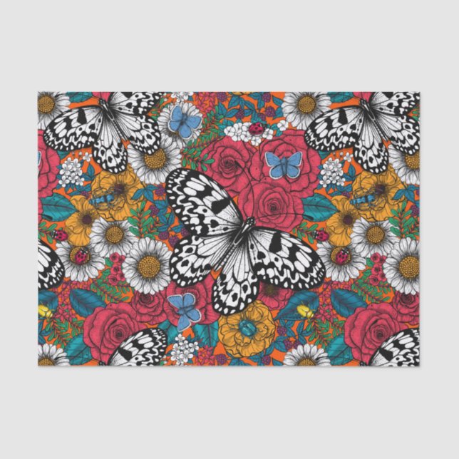 A colorful garden tissue paper (Front)