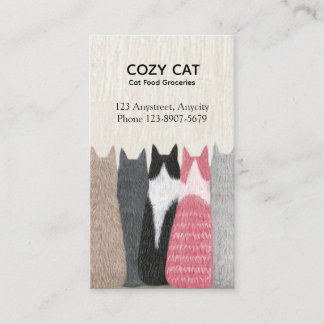 A Colorful Gathering of Cozy Cats Business Card