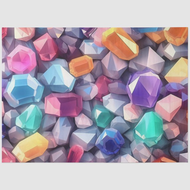 A Colorful Gem Series Desig 8 Tissue Paper (Front)