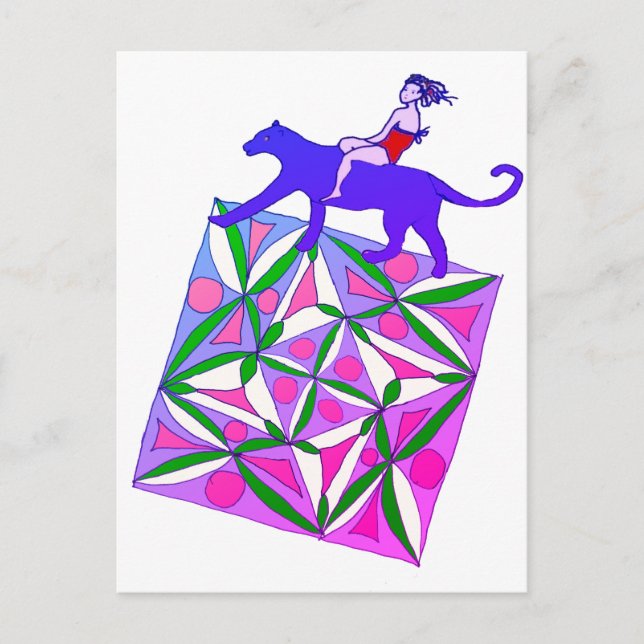 A colorful geometric pattern  postcard (Front)