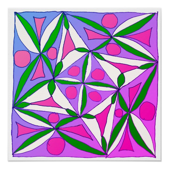 A colorful geometric pattern  poster (Front)