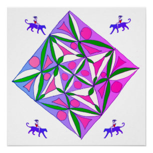 A colorful geometric pattern  poster