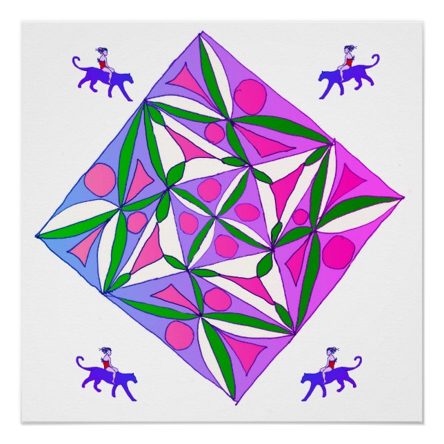 A colorful geometric pattern  poster (Front)