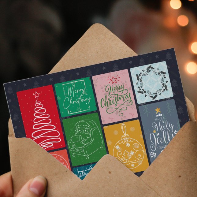 A Colorful Merry Christmas Postcard (A Colorful Merry Christmas Postcard)