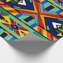 A colorful Ndabele style South african Pattern