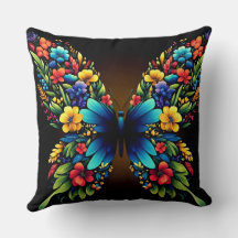A Colorful of a Butterfly with Floral Wings