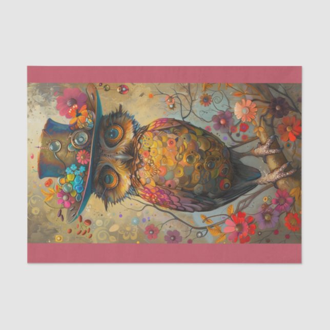 A Colorful Owl Tissue Paper (Front)