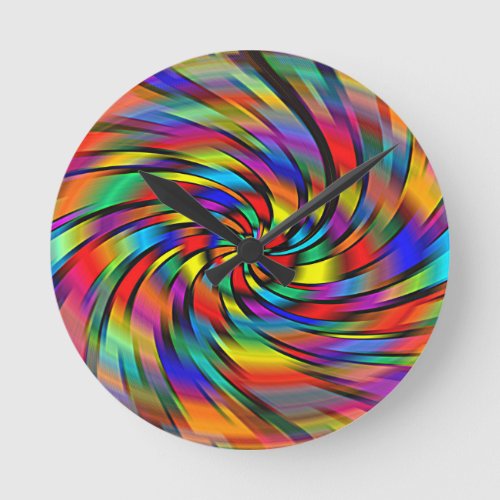 A Colorful Pinwheel Clock