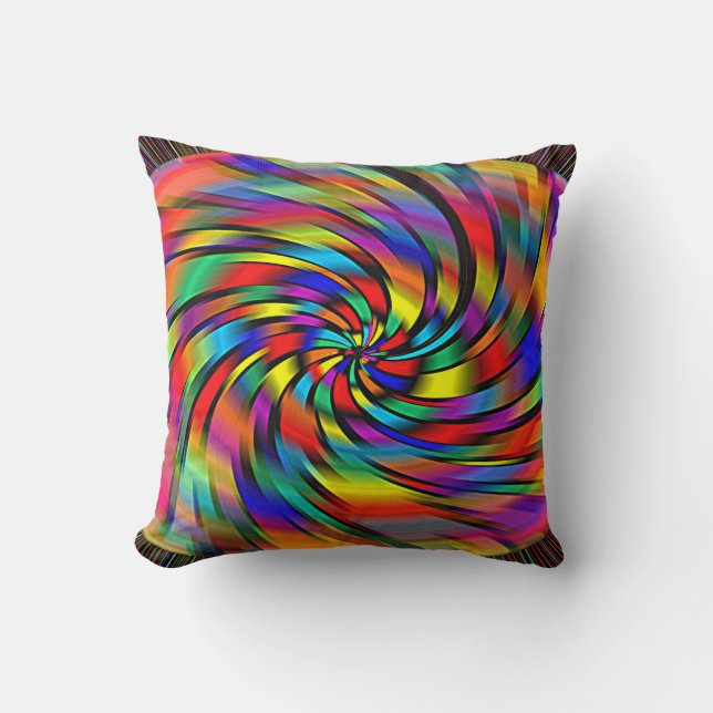 A Colorful Pinwheel Pillow (Front)