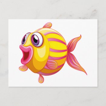 A Colorful Pouty Fish Postcard by GraphicsRF at Zazzle