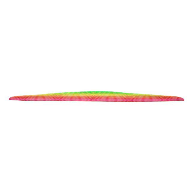 A colorful, rainbow-striped fabric, primarily  tie headband (Front)