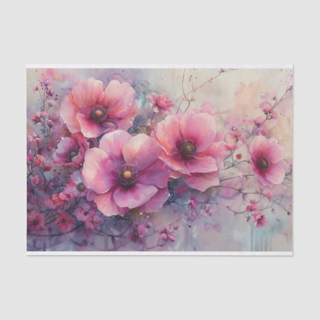 A Colorful Riot of Flowers Tissue Paper (Front)