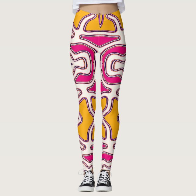 A colorful seamless "Ratti_Creative_Arts" Leggings (Front)