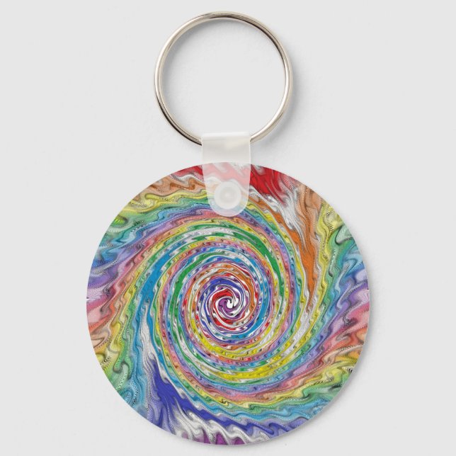 A Colorful Splatter Keychain (Front)