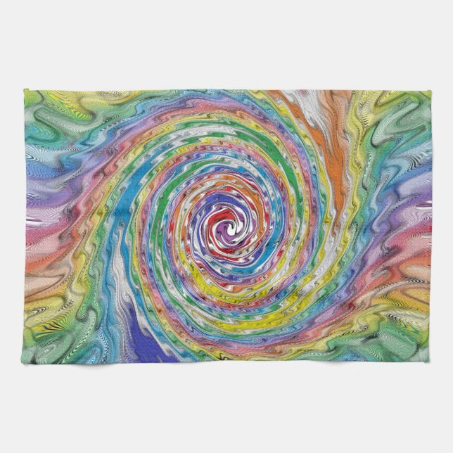 A Colorful Splatter Kitchen Towel (Horizontal)