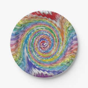 A Colorful Splatter Paper Plates