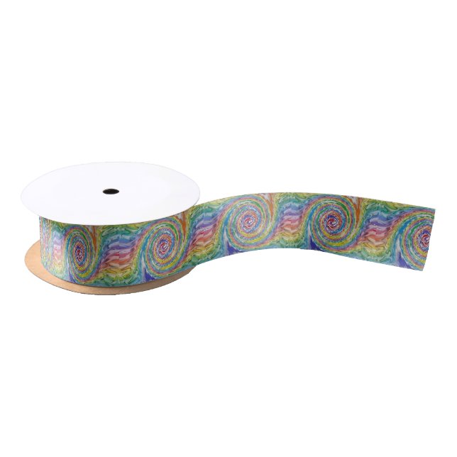 A Colorful Splatter Satin Ribbon (Spool)