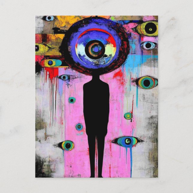 A Colorful Surreal Abstract Postcard (Front)