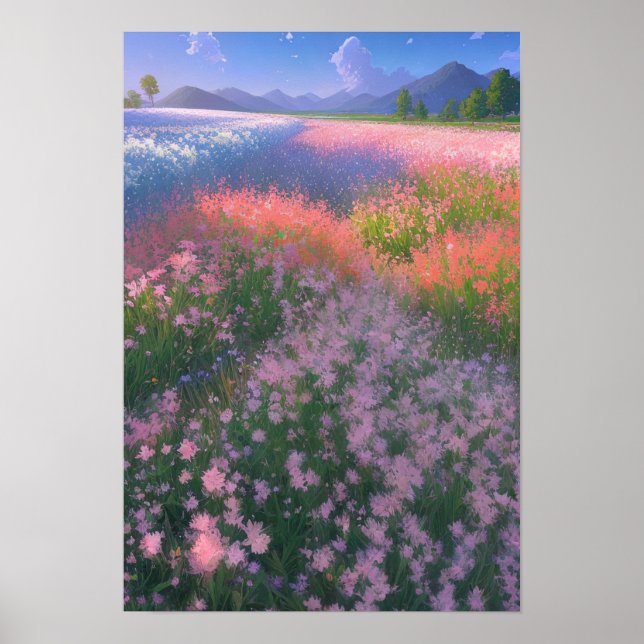 A Colorful Symphony of Flowers Poster (Front)