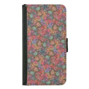 A Colorful Texture Background Pattern Of Swirling Samsung Galaxy S5 Wallet Case