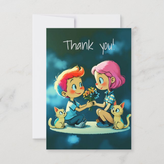 A Colorful Thank You  Card (Front)