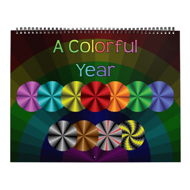 A Colorful Year 12-Month Calendar (Cover)