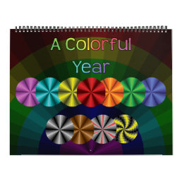 A Colorful Year 12-Month Calendar
