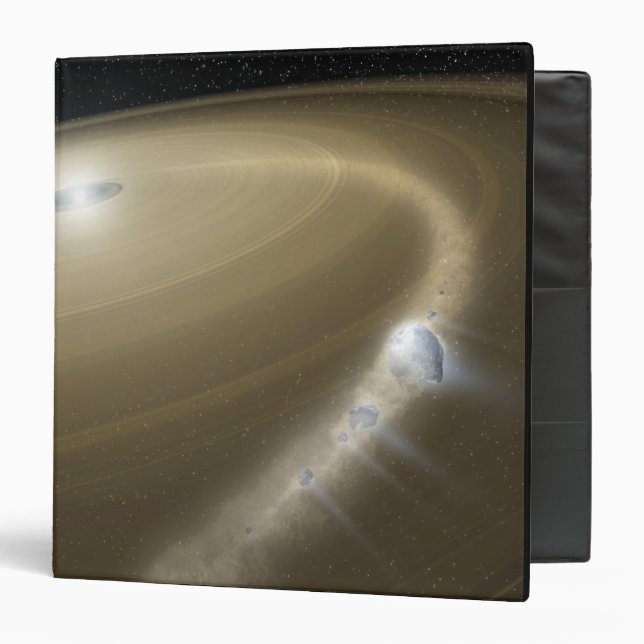 A comet being torn to shreds around a dead star 3 ring binder (Front/Inside)