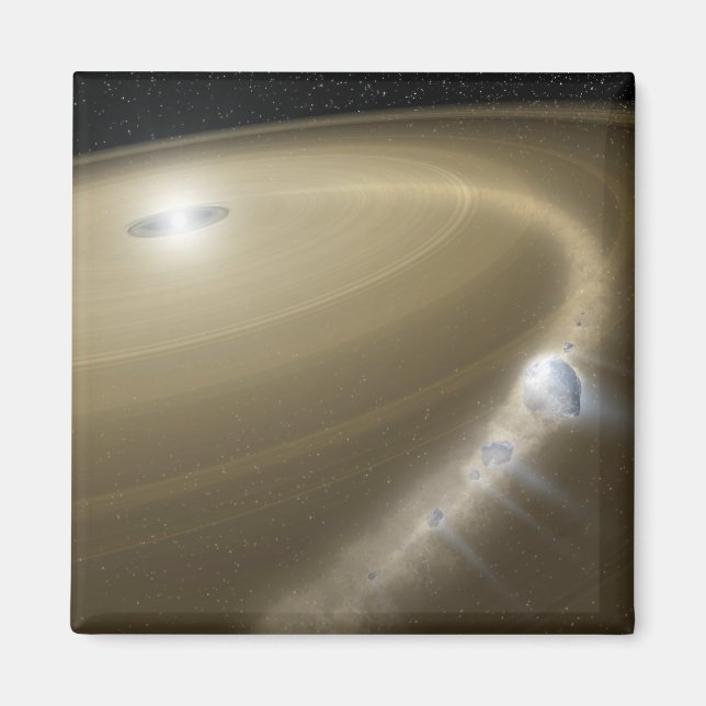 A comet being torn to shreds around a dead star magnet (Front)