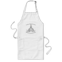 A comfortable apron featuring a hand drawn illust