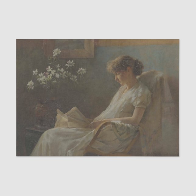 A Comfortable Corner by Charles Courtney Curran Tissue Paper (Front)