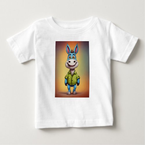 A Comical Donkey Delight Baby T_Shirt