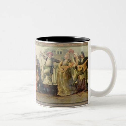 A Commedia DellArte Troupe Before a Renaissance T Two_Tone Coffee Mug