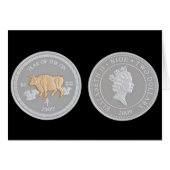 A commemorative silver coin (Front Horizontal)