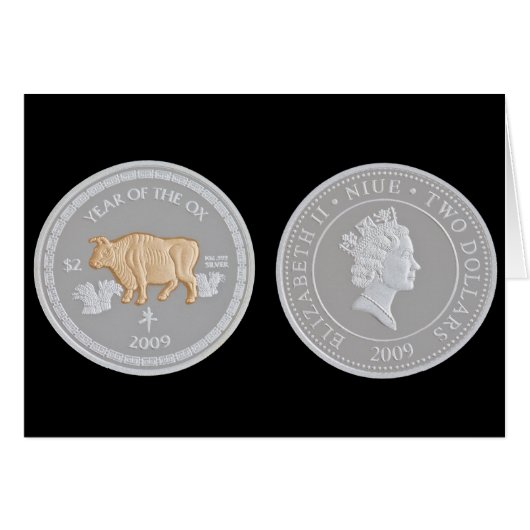 A commemorative silver coin cards (Front Horizontal)